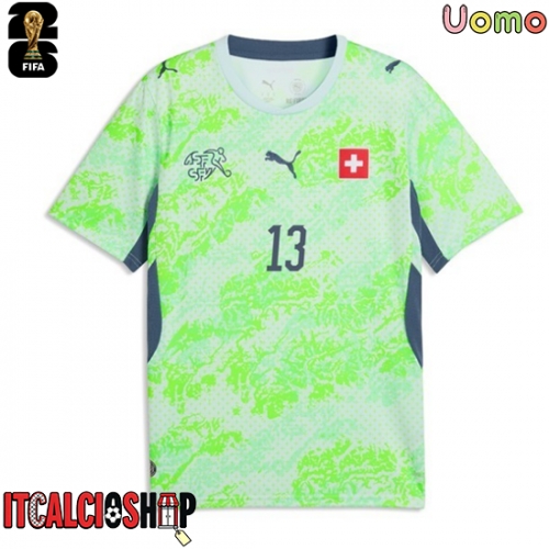 Svizzera Zeki Amdouni #23 Seconda Maglia Mondiali 2026 Manica Corta
